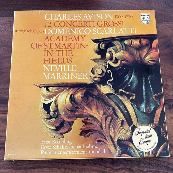 Charles Avison: 12 Concerti Grossi 3xLP Box Set Philips 9500 575
